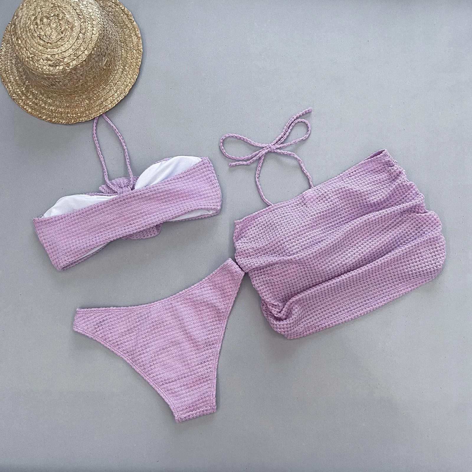 3D Floral Ensemble Women's Swimwear