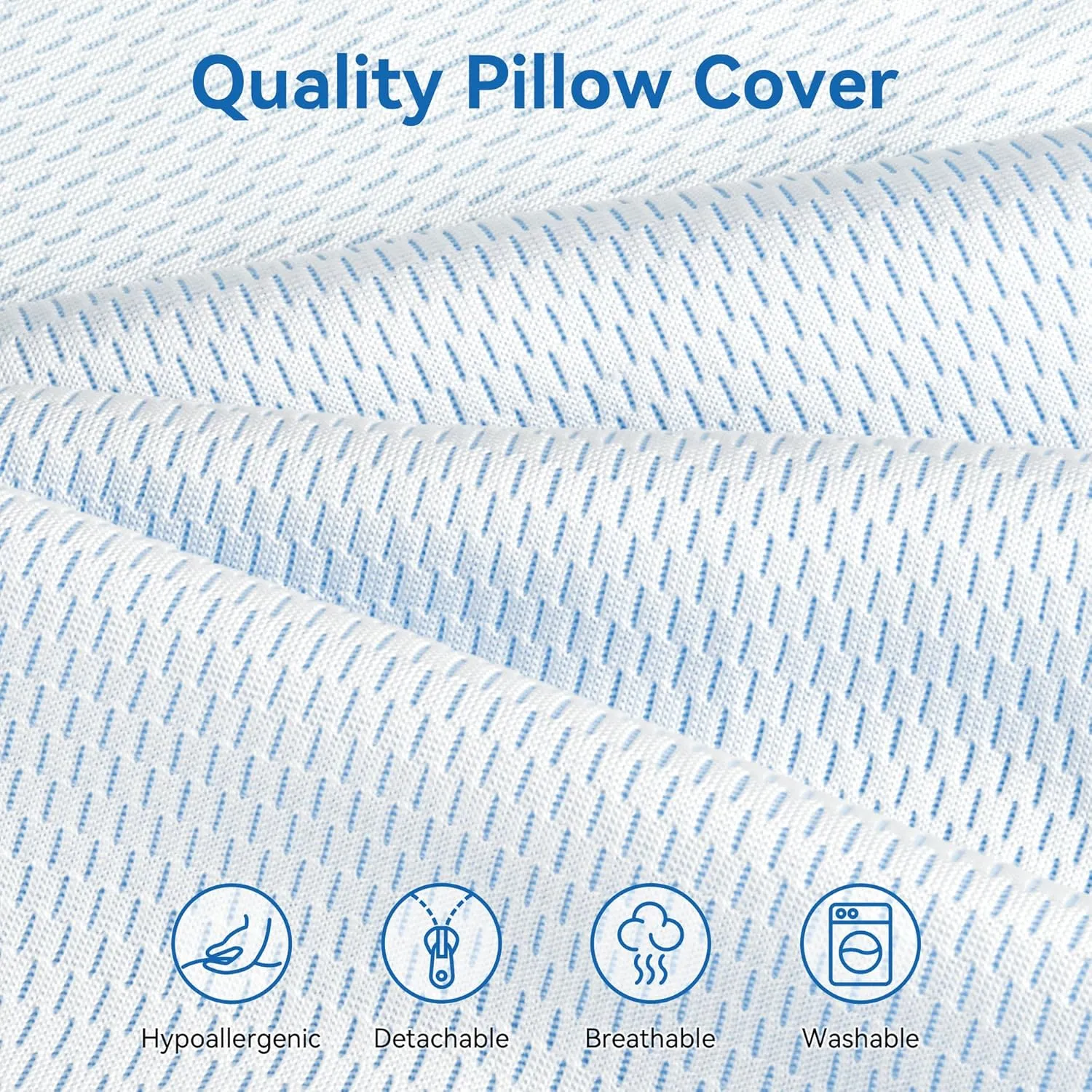 AM AEROMAX Cooling Contour Memory Foam Pillow, Cervical Pillow for Neck Pain Relief, Neck Orthopedic Sleeping Pillows for Side, Back and Stomach Sleepers.