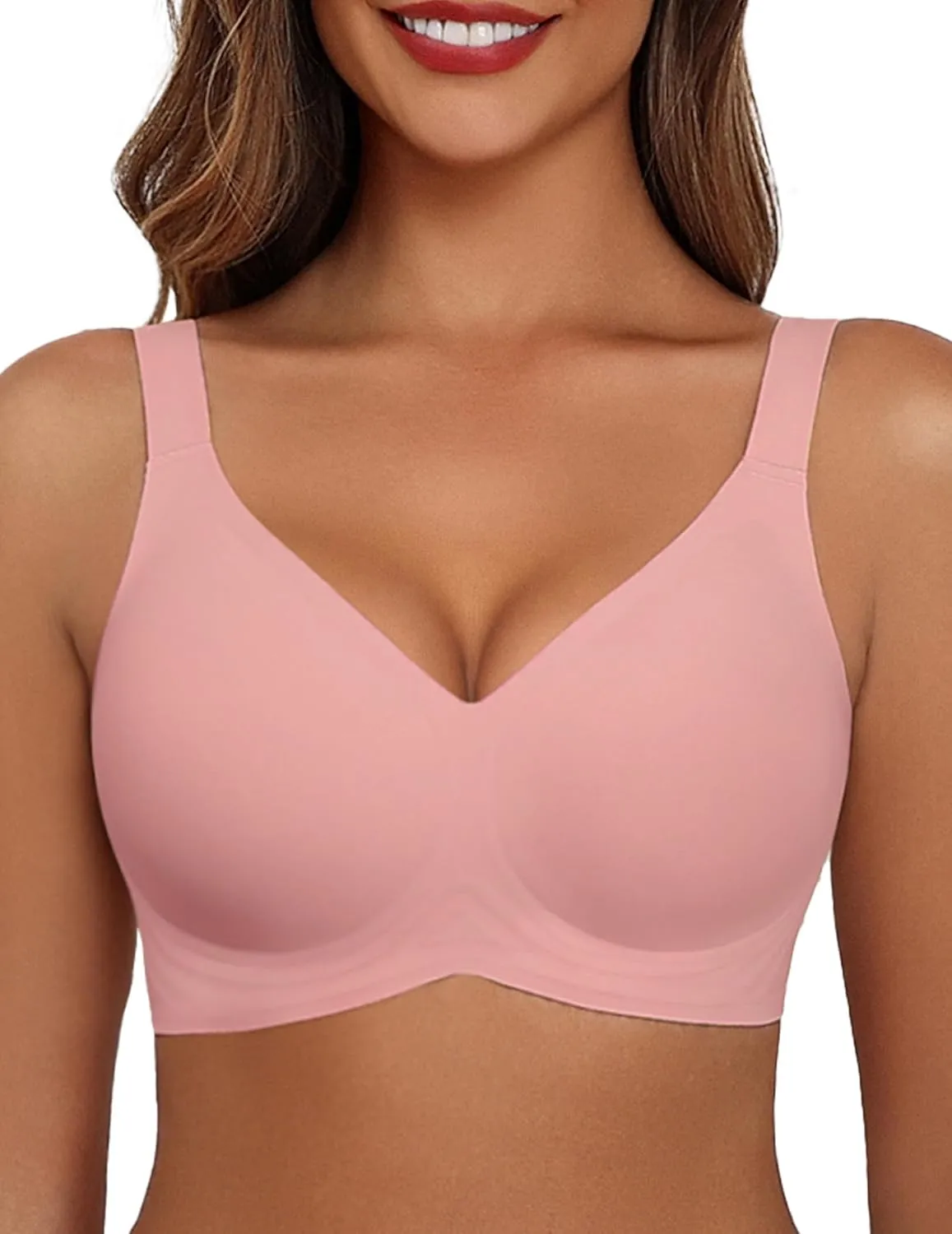 Avidlove Bras for Women Seamless Bra Full Coverage T Shirt Bralettes Push Up Bra Wireless Bra
