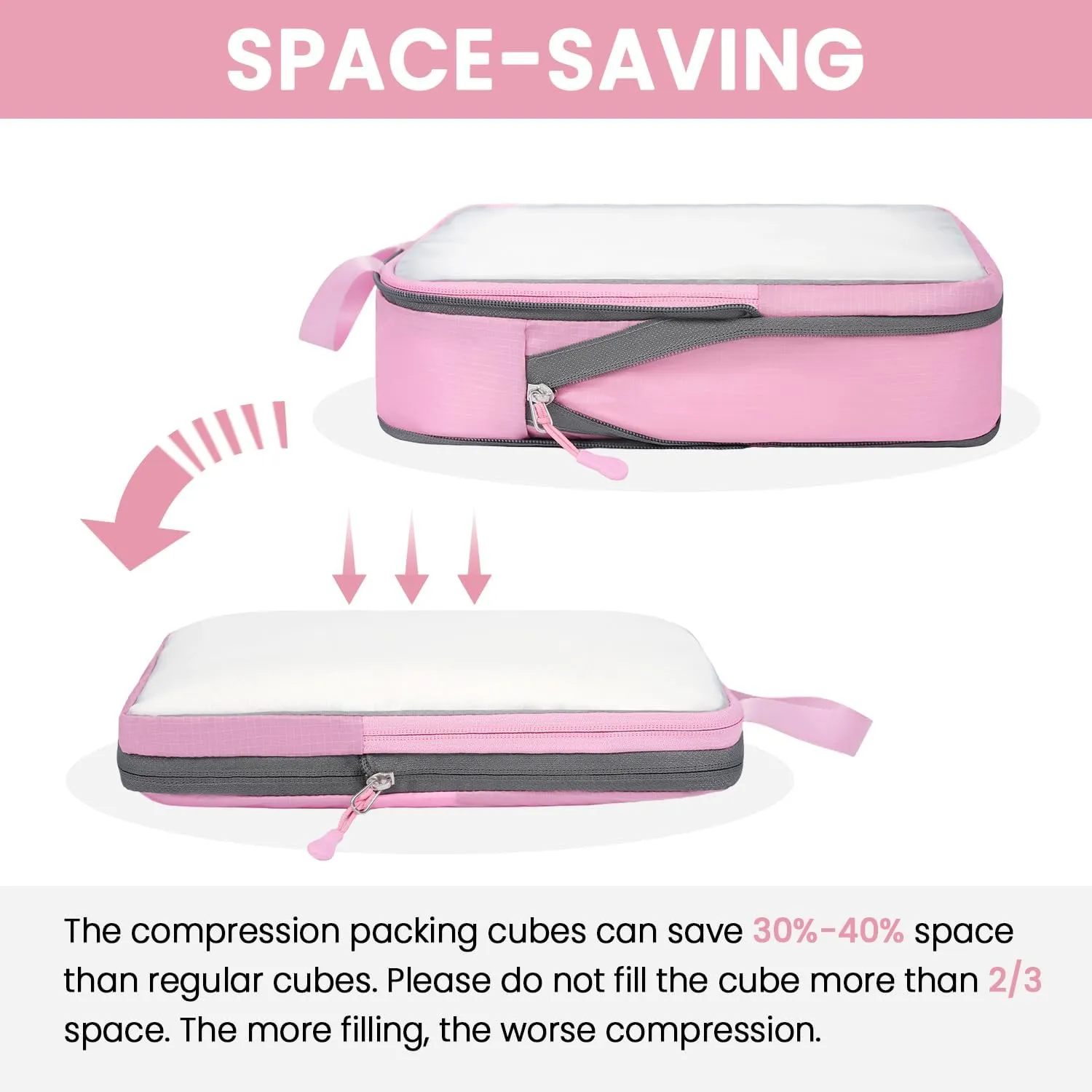 BAGAIL 4 Set/6 Set Ultralight Compression Packing Cubes Packing Organizer for Travel Accessories Luggage Suitcase Backpack