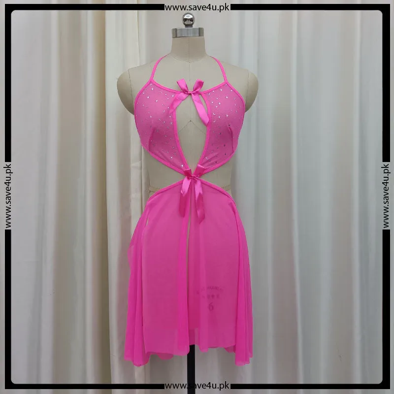 Beautiful Lace Mesh Short Sleepwear