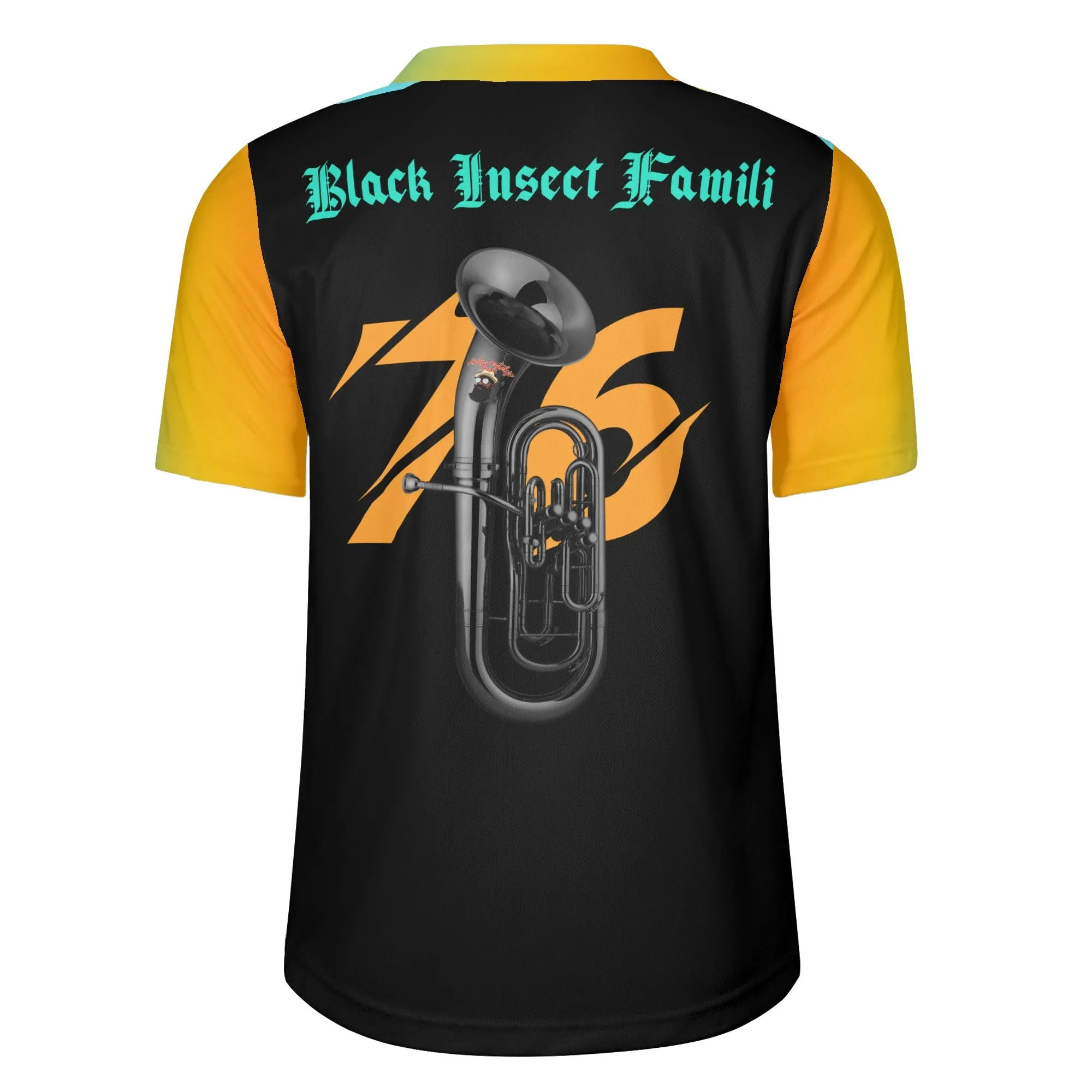 Blk Insct Famili  Baritone Mens All Over Printing Rugby Jersey