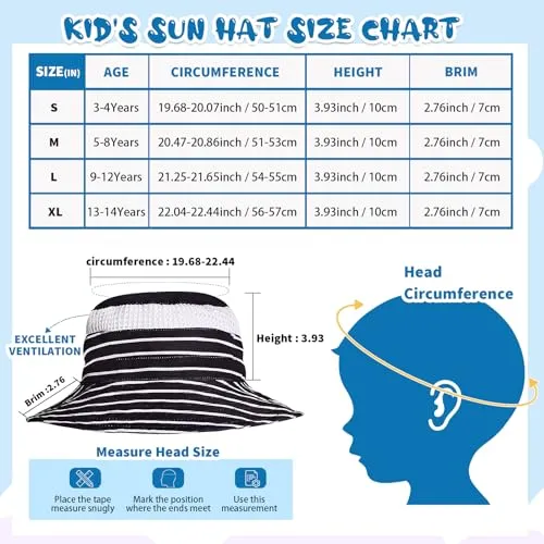Boys Swim Trunks with Sun Hat Compression Liner Swim Shorts Quick Dry Beach Short Breathable Bucket Hat Set for 3-14 Years
