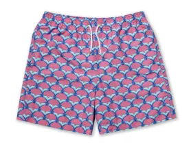 Bunks Trunks Swimshort Surfing Dolphins Pink