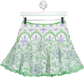 Charo Ruiz Ibiza White broderie Noa short skirt UK XS