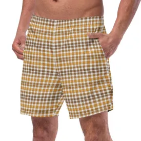 Check print pattern swimming trunks for men, lioness-love
