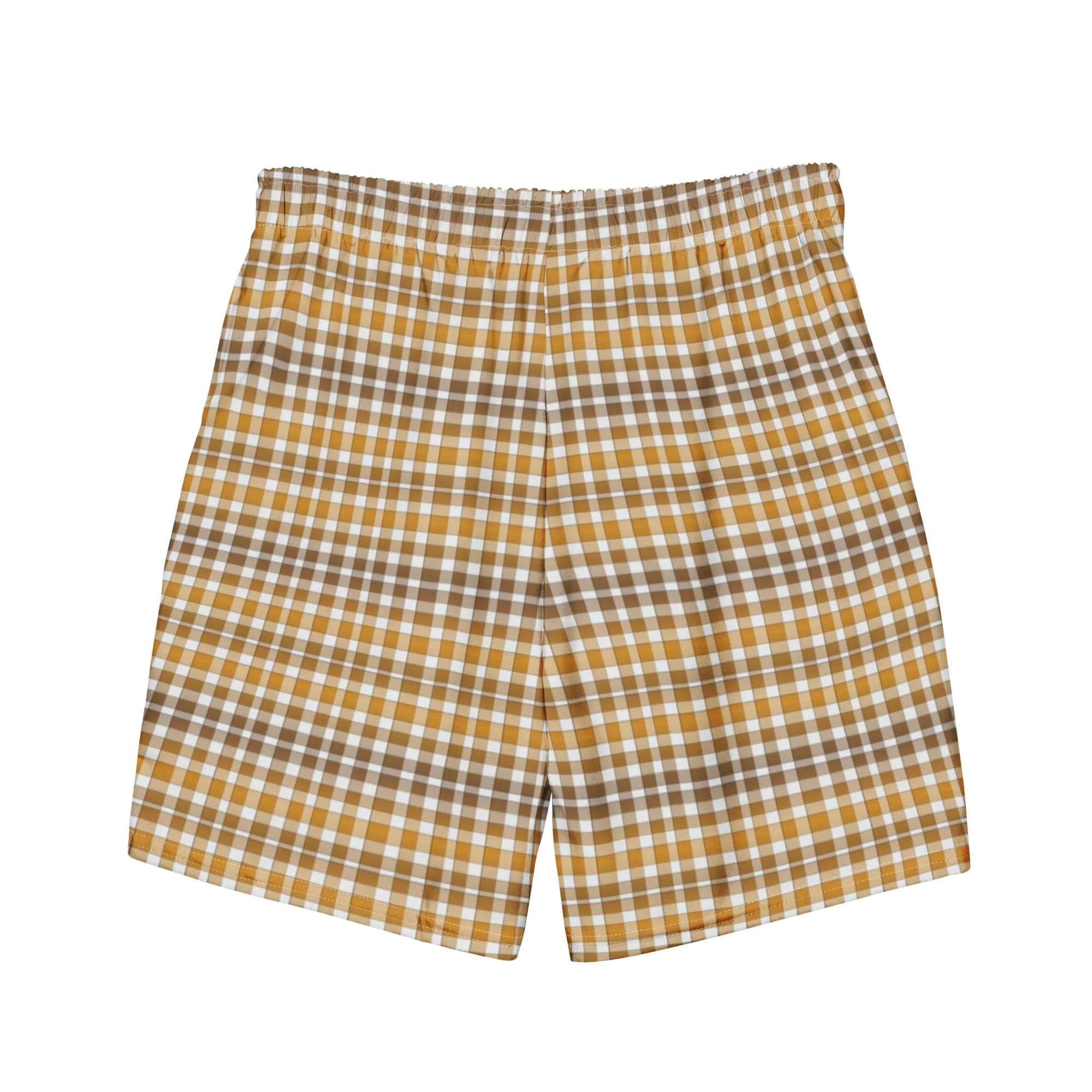 Check print pattern swimming trunks for men, lioness-love