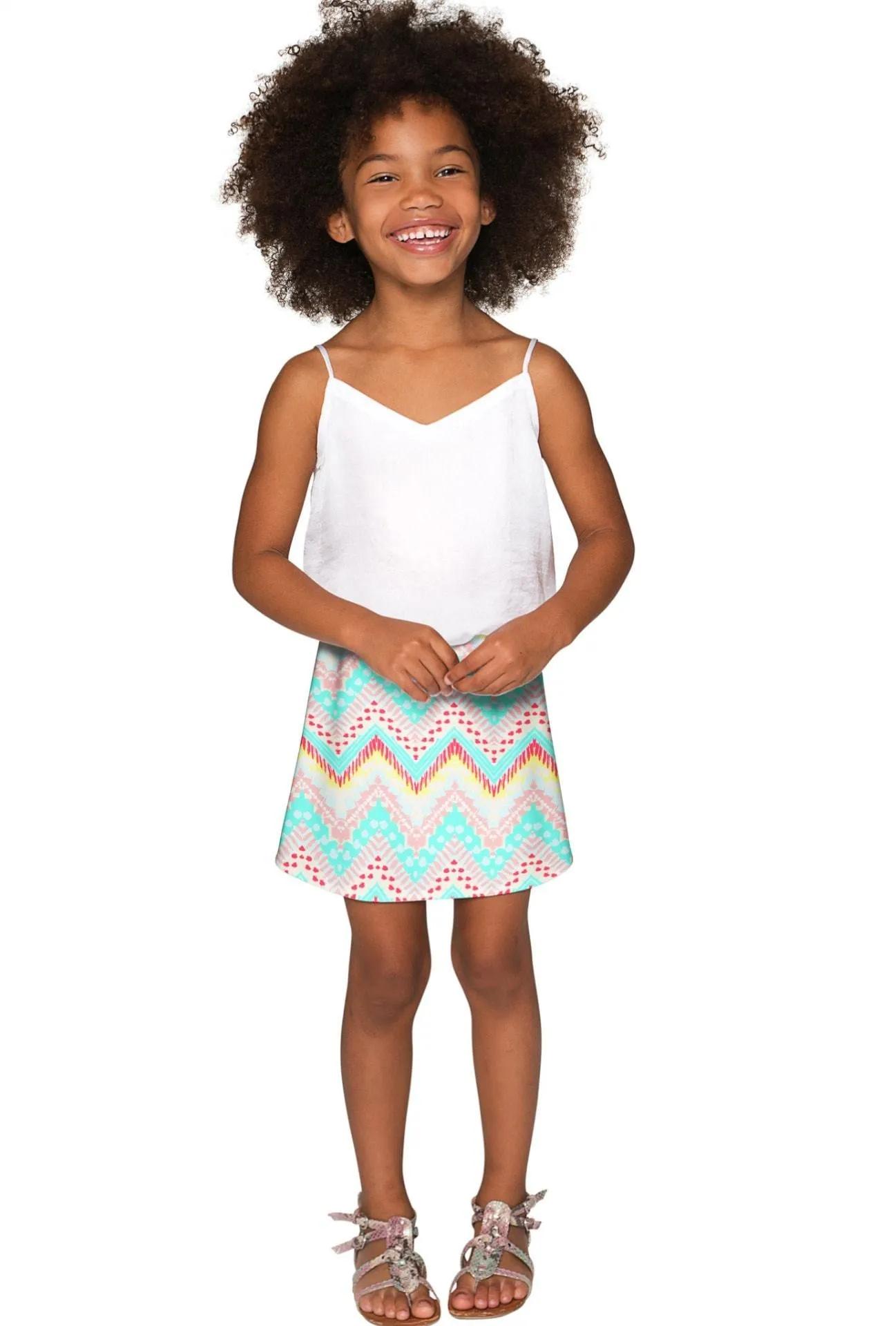 Chevron Please Aria A-Line Skirt - Girls