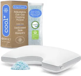 Coop Home Goods Cool  Cut-Out Adjustable Pillow Queen with Cooling Gel & Shoulder Cut-Out for Head Support, Side Sleeper Pillow, Neck Support for Sleeping, CertiPUR-US/GREENGUARD Gold