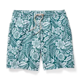 Fair Harbor Kid's Bayberry Swim Trunk- Green Floral