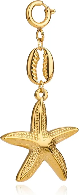 FAMARINE Shell Beach Keychain for Women Starfish Seahorse Sun Rainbow Keychain
