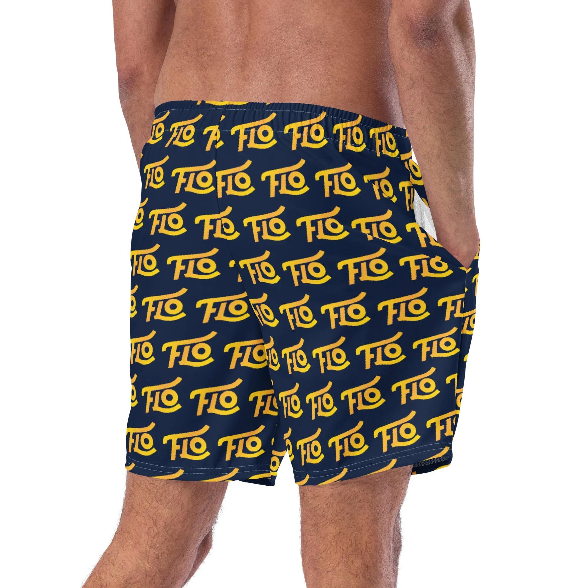 FLO Swim Trunks (Navy Blue & Gold Edition)