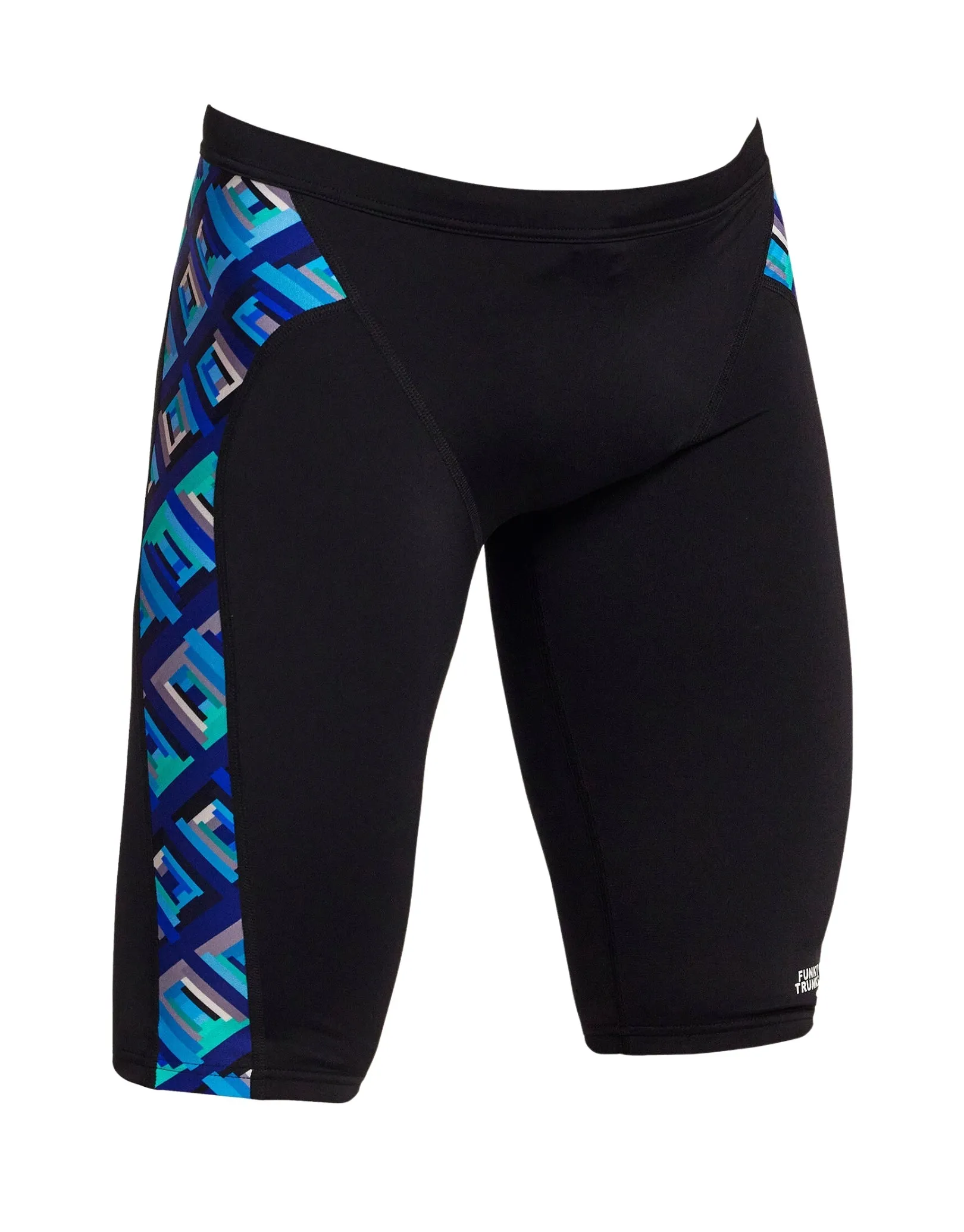 Funky Trunks Boys Blue Bunkers Swim Training Jammer - Black