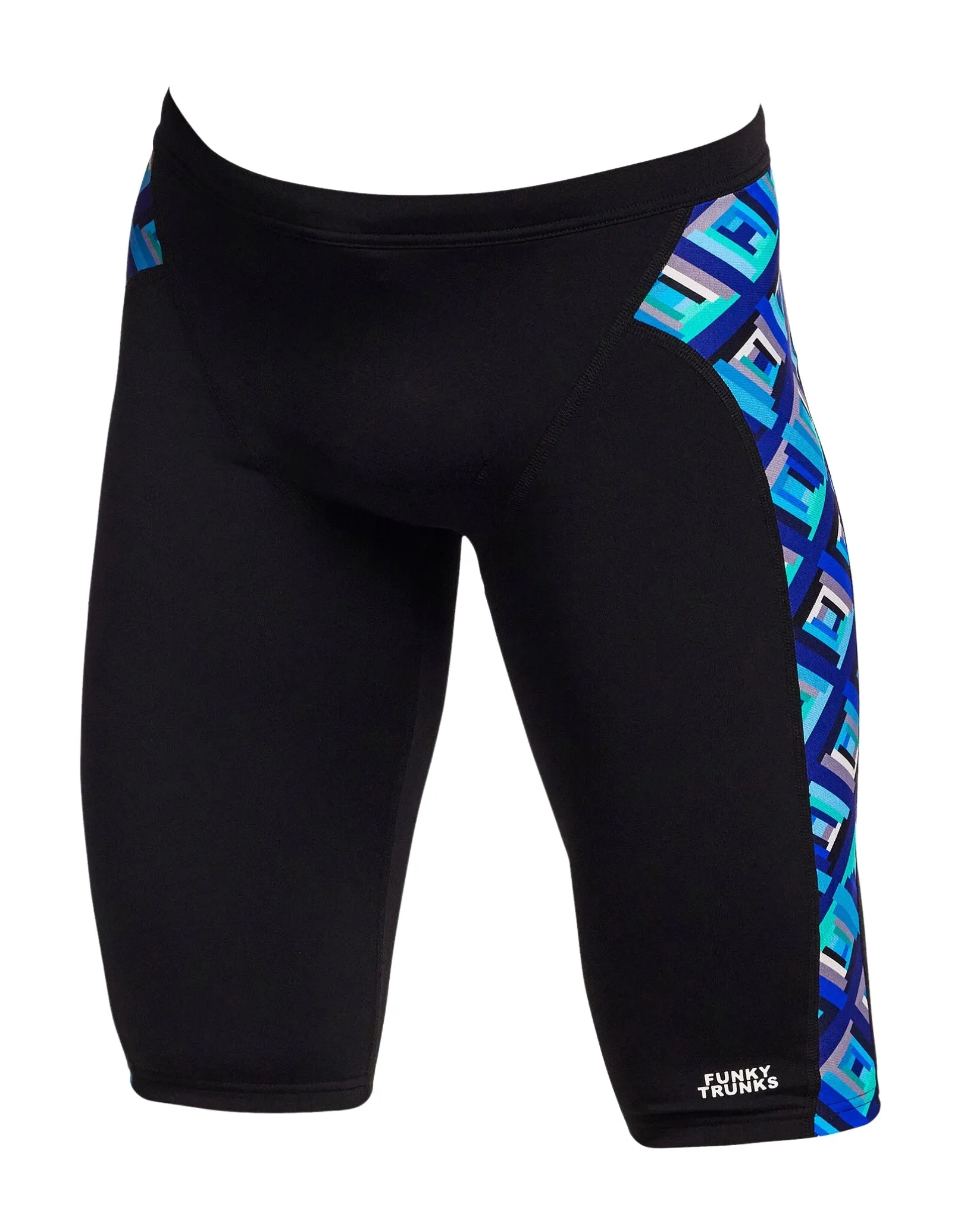 Funky Trunks Boys Blue Bunkers Swim Training Jammer - Black