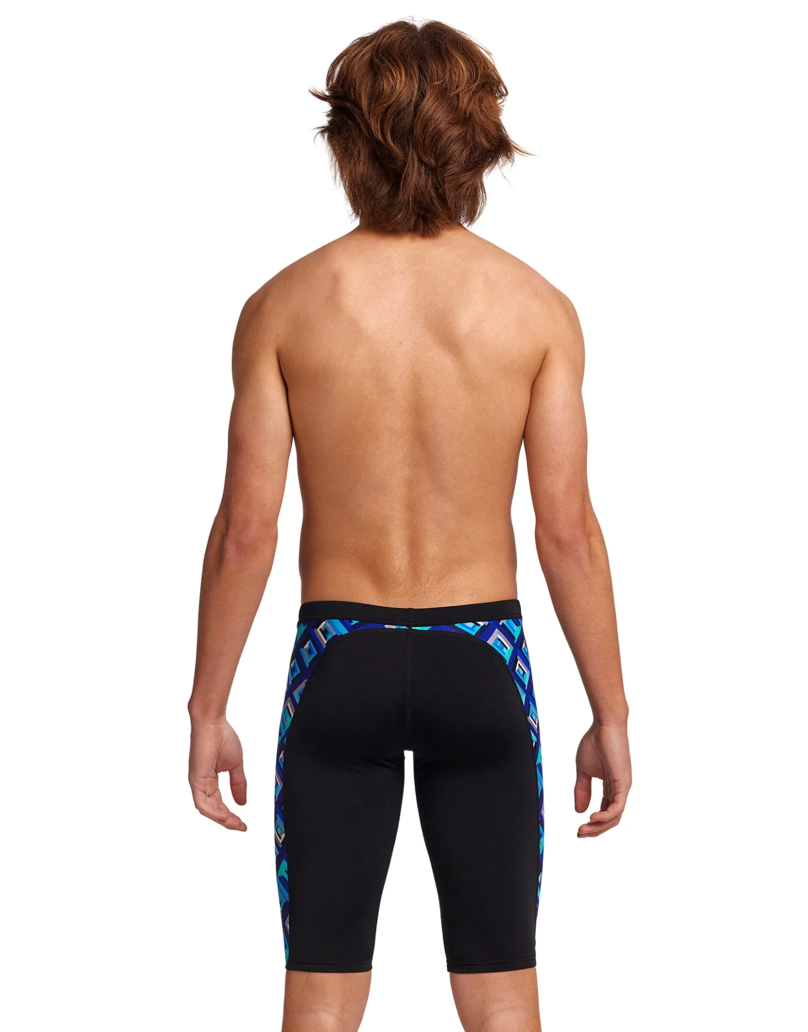 Funky Trunks Boys Blue Bunkers Swim Training Jammer - Black