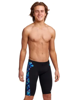 Funky Trunks Boys Blue Bunkers Swim Training Jammer - Black