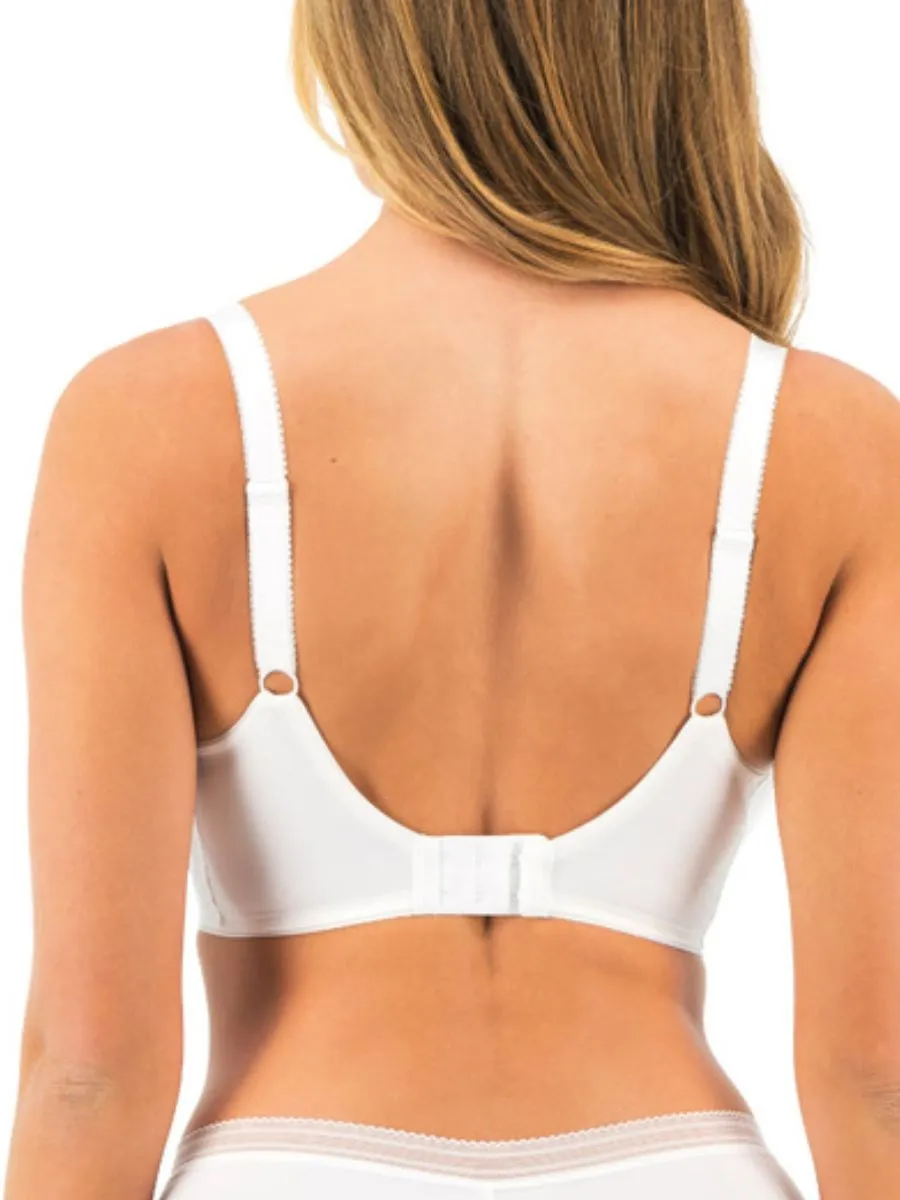 Fusion Lace Side Support Bra - White