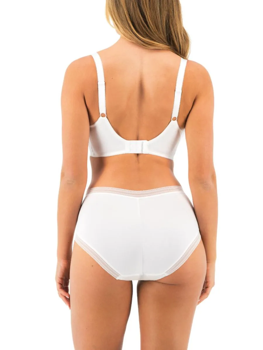Fusion Lace Side Support Bra - White