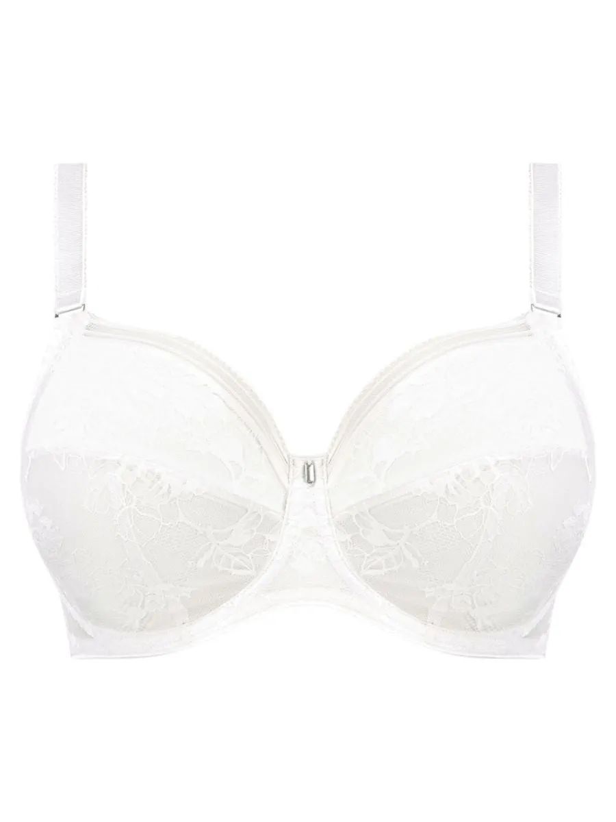 Fusion Lace Side Support Bra - White