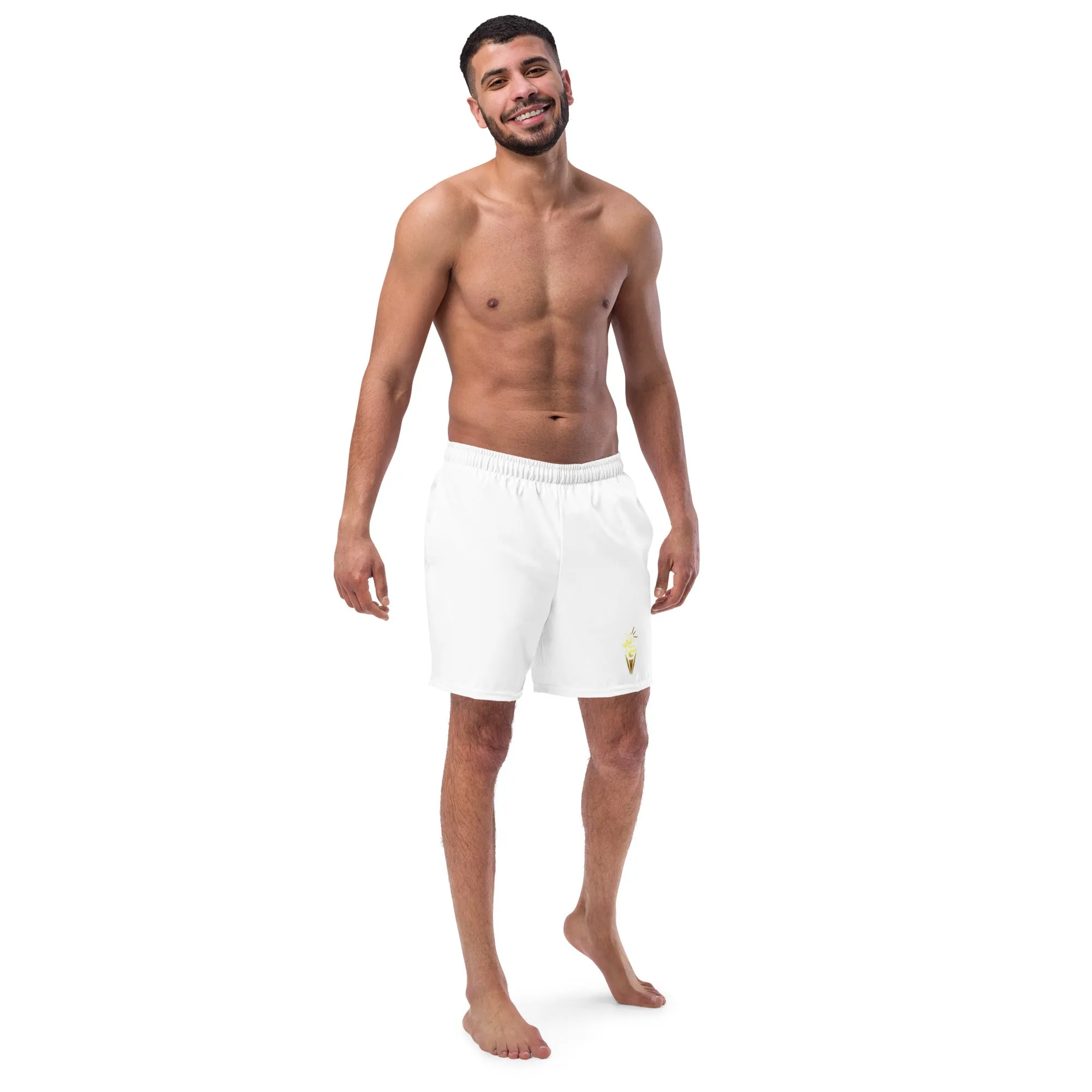 Glamire Recycled Swim Trunks White