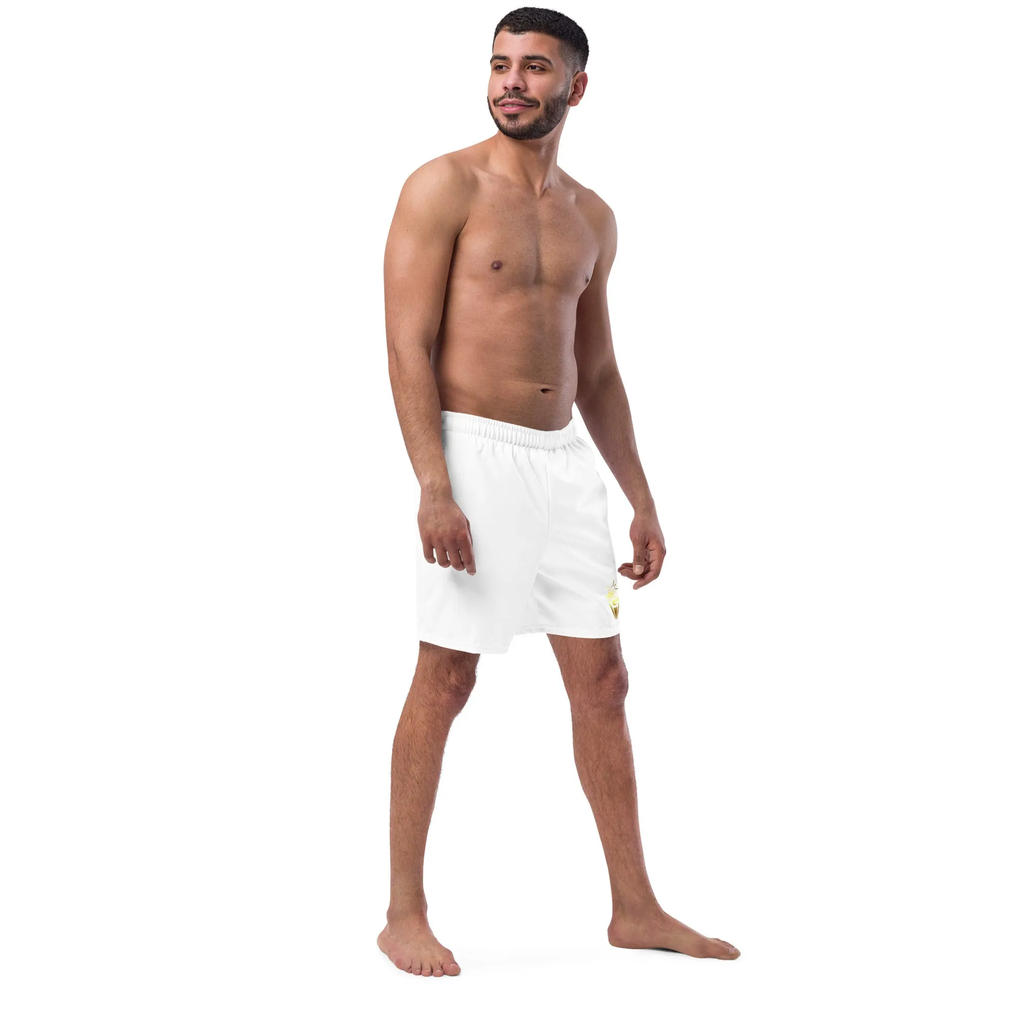 Glamire Recycled Swim Trunks White
