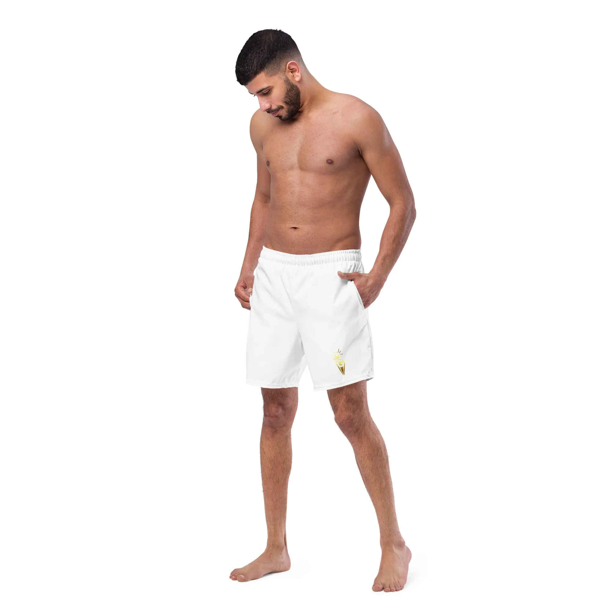 Glamire Recycled Swim Trunks White