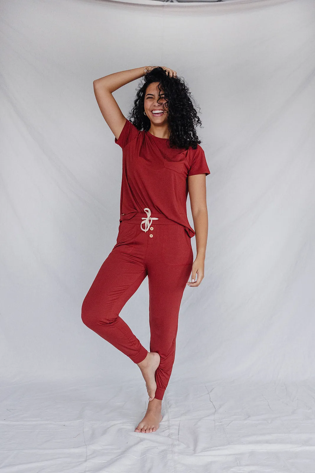 JAM PANTS SET | Fired Brick Short Sleeve