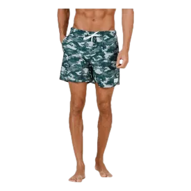 Louie Swim Trunks Patterned/Green