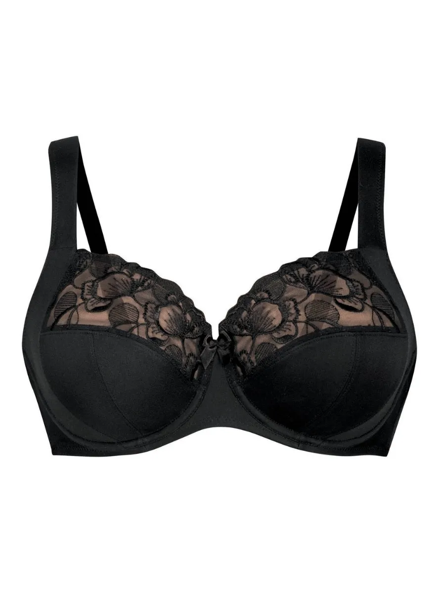 Lucia Underwired Comfort Bra - Black