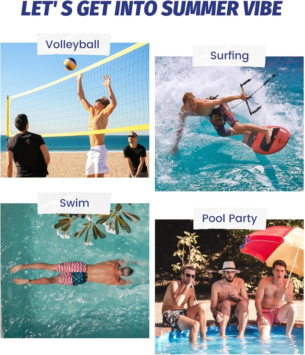 maamgic Mens Swim Trunks 5" with Mesh Lining Quick Dry Bathing Suits for Men Swim Shorts Swimwear