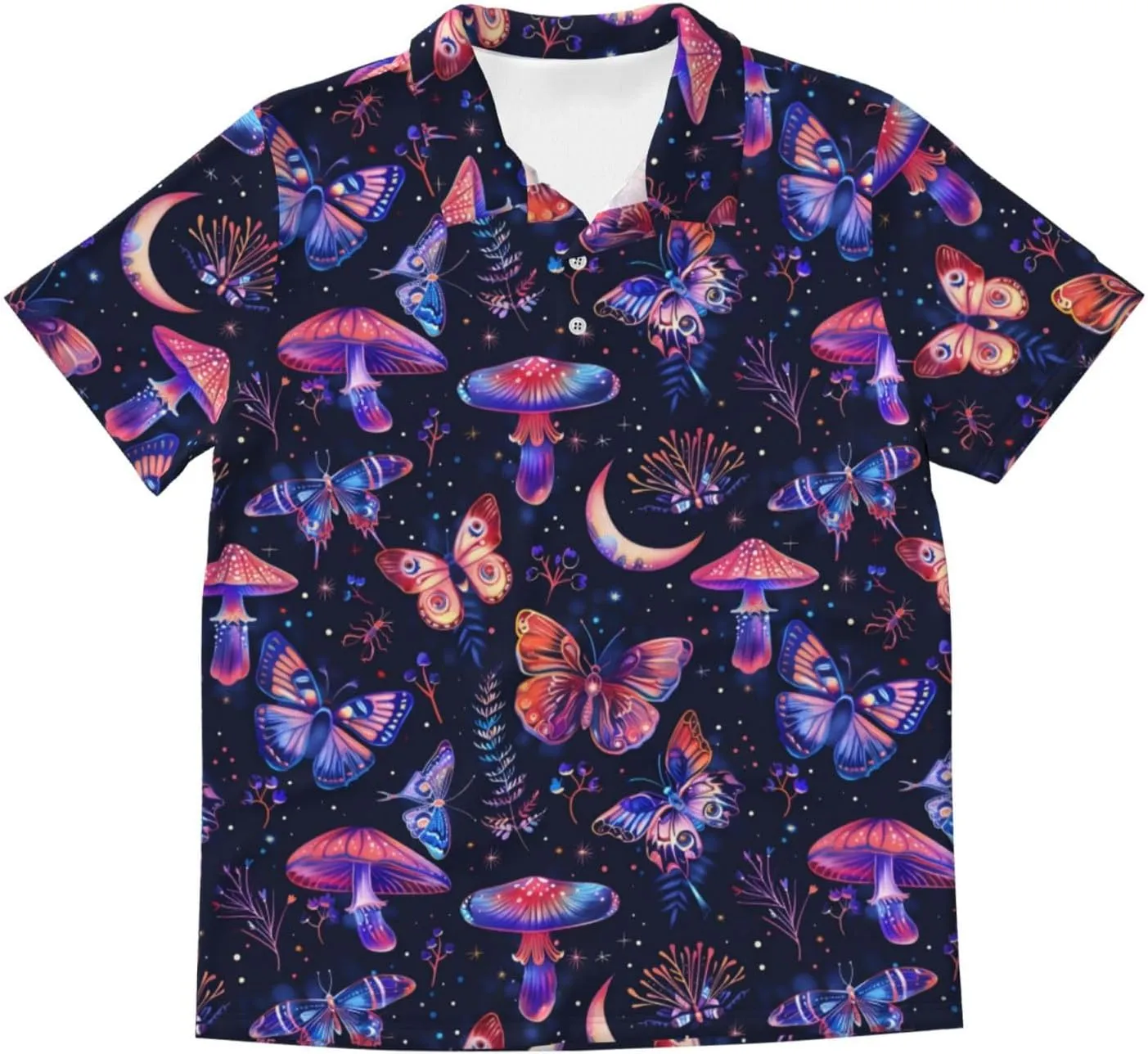 Mens Shirt Short Sleeve Dry Fit Performance Athletic Sports Daily Casual Collared Shirts for Men