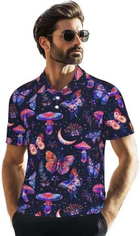 Mens Shirt Short Sleeve Dry Fit Performance Athletic Sports Daily Casual Collared Shirts for Men