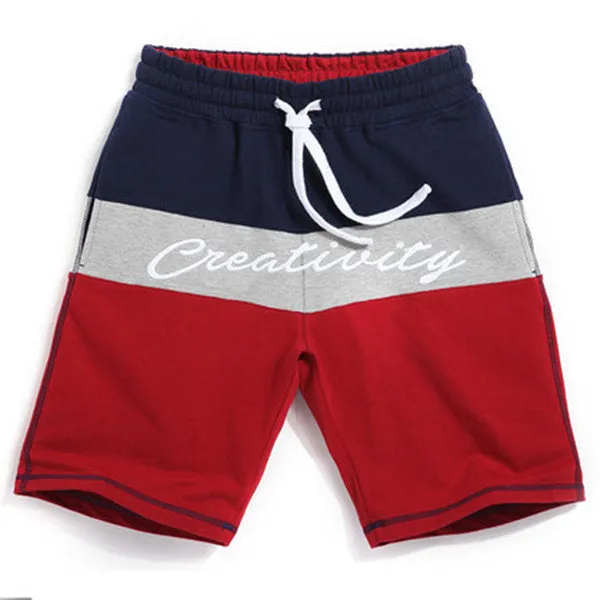Mens Summer Elastic Waist Drawstring Hit Color Thin Casual Beach Shorts Sport Shorts