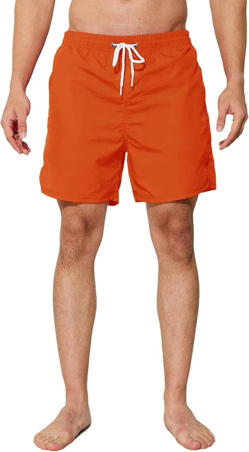 Mens Swim Trunks 5 inch Quick Dry Swim Shorts with Mesh Lining Beach Board Shorts Swimwear Bathing Suit