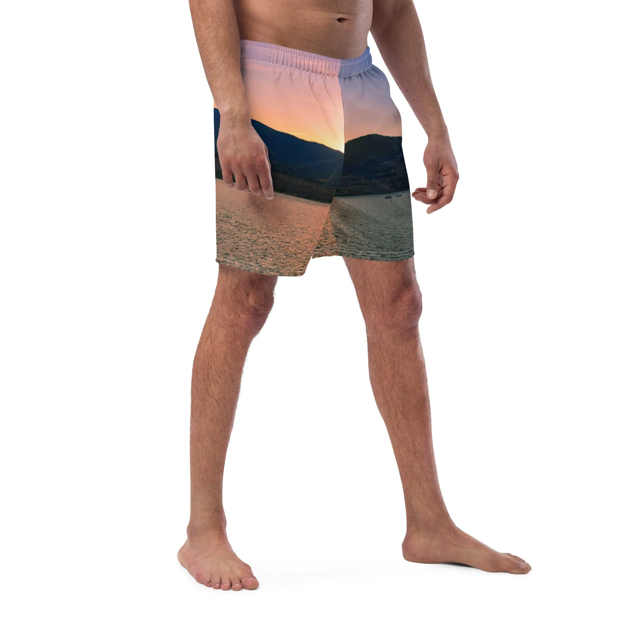 Men's Swim Trunks - Penticton Okanagan Lake Sunset