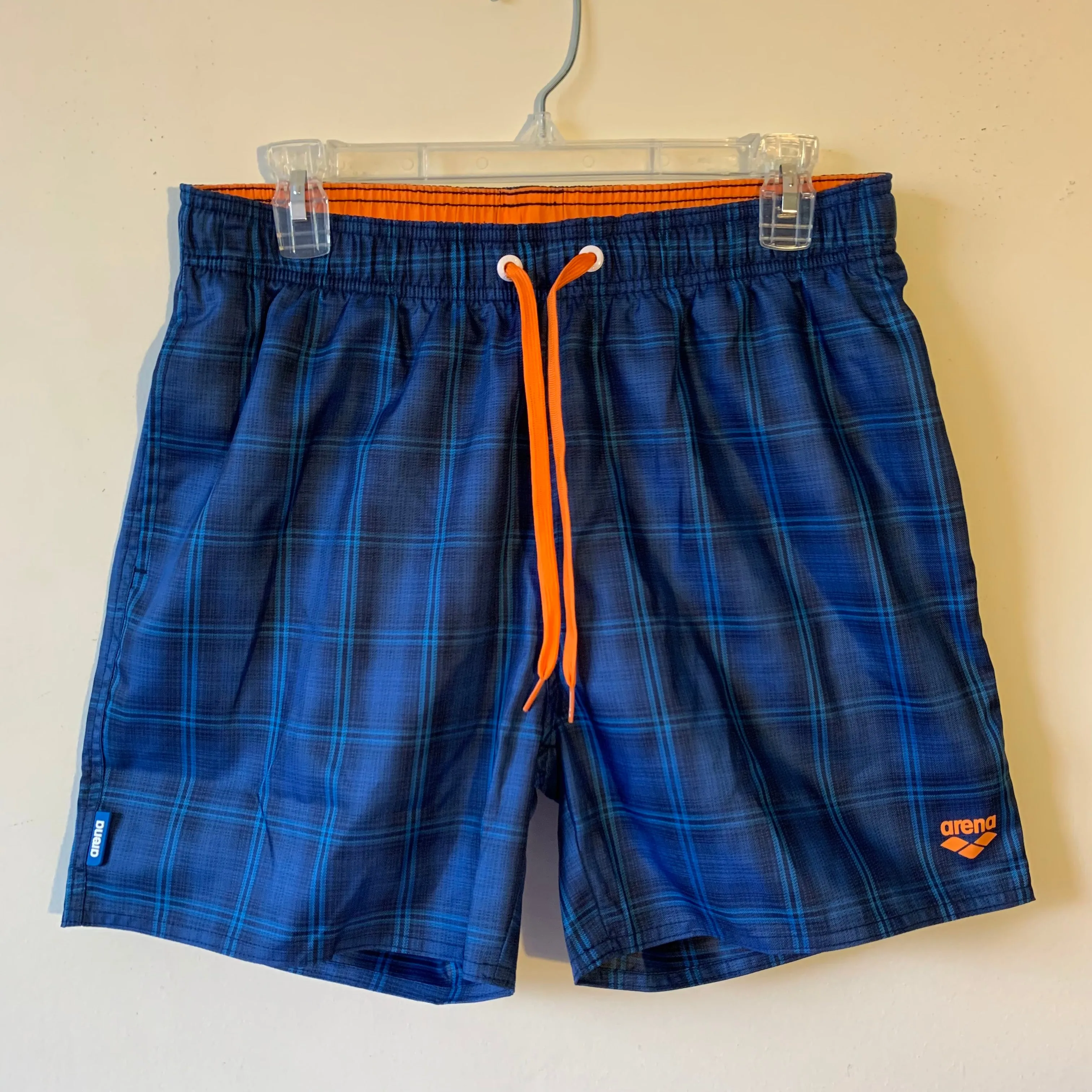 MEN'S YARN DYED CHECK BOXER SWIM SHORTS
