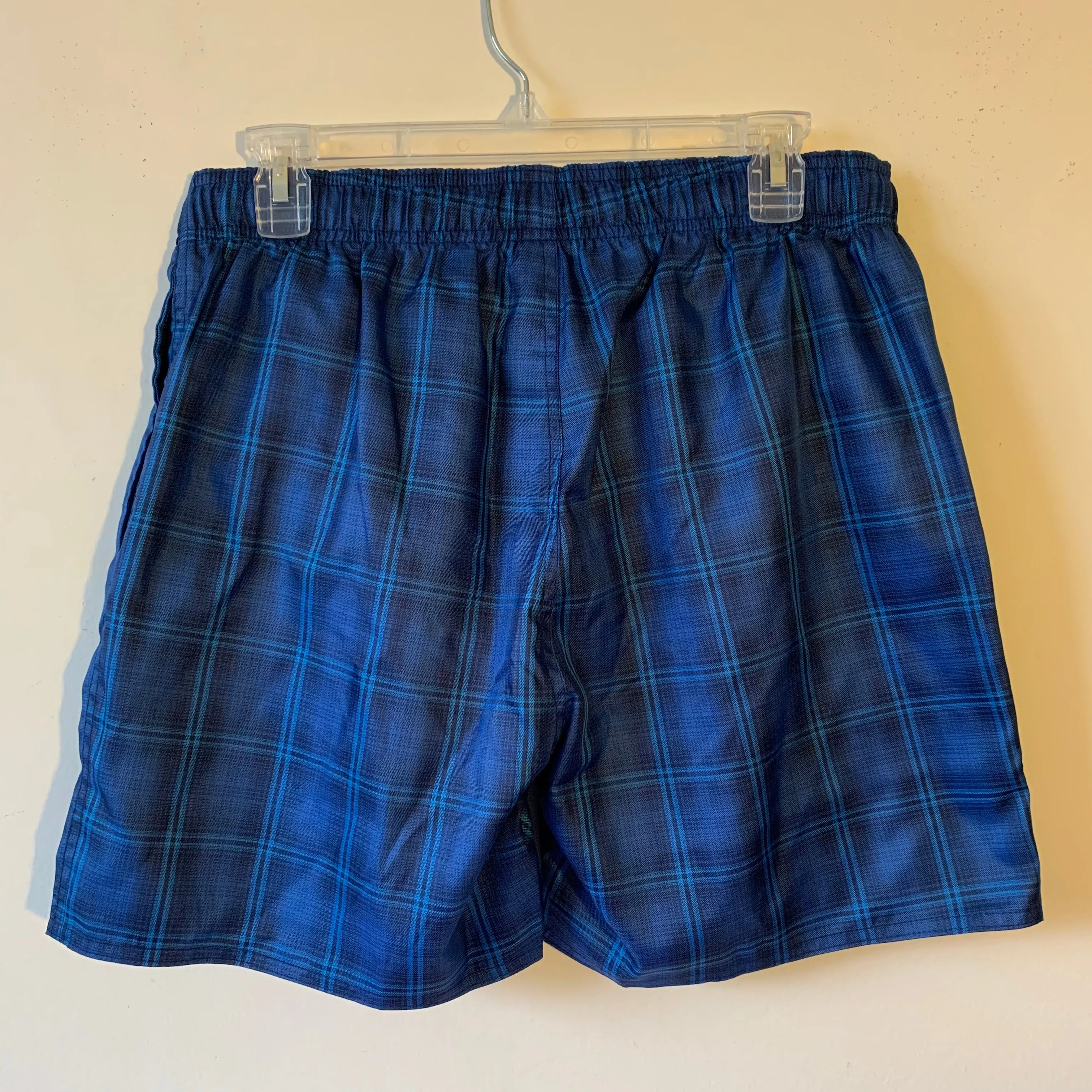 MEN'S YARN DYED CHECK BOXER SWIM SHORTS