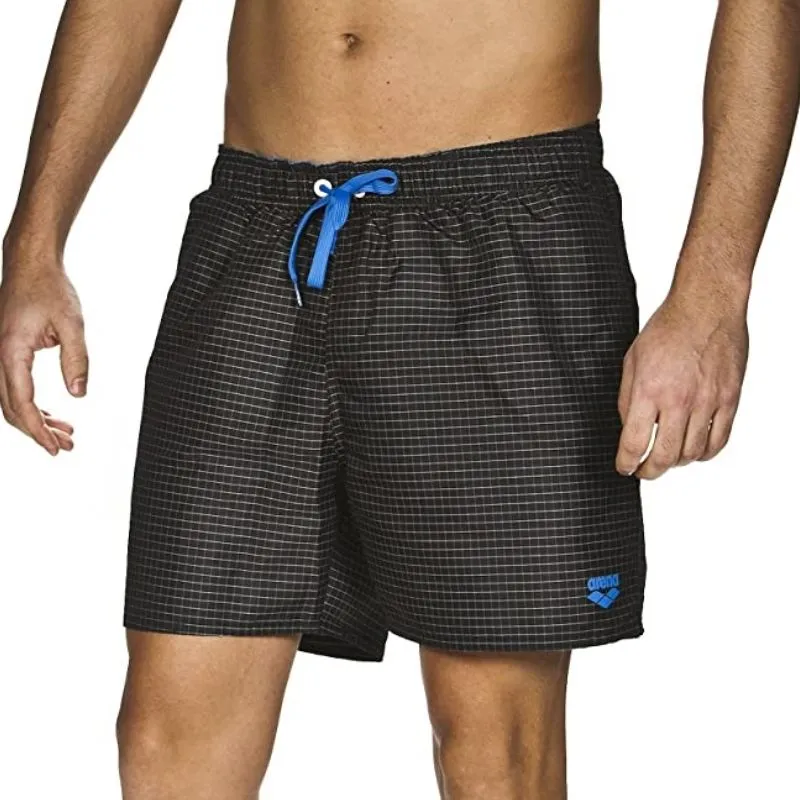 MEN'S YARN DYED CHECK BOXER SWIM SHORTS