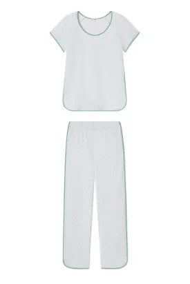 Pima Short-Long Set in Boxwood Blockprint