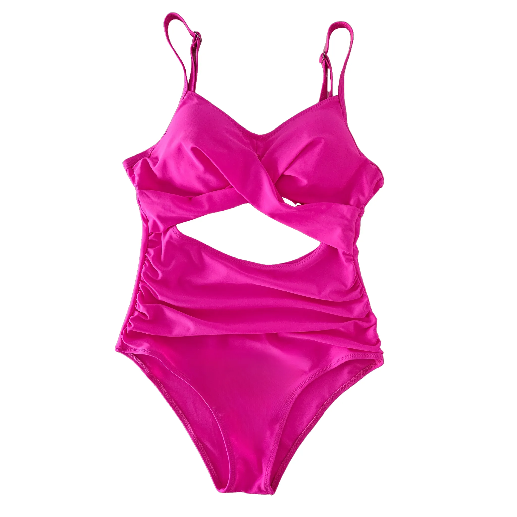 Pink Cut-Out Tummy Control Swimsuit