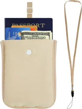RFID-Blocking Travel Bra Wallet, Hidden Money Pouch with Adjustable Elastic Strap, Ideal Secret Pocket Protect Your Passport Credit Cards Valuables