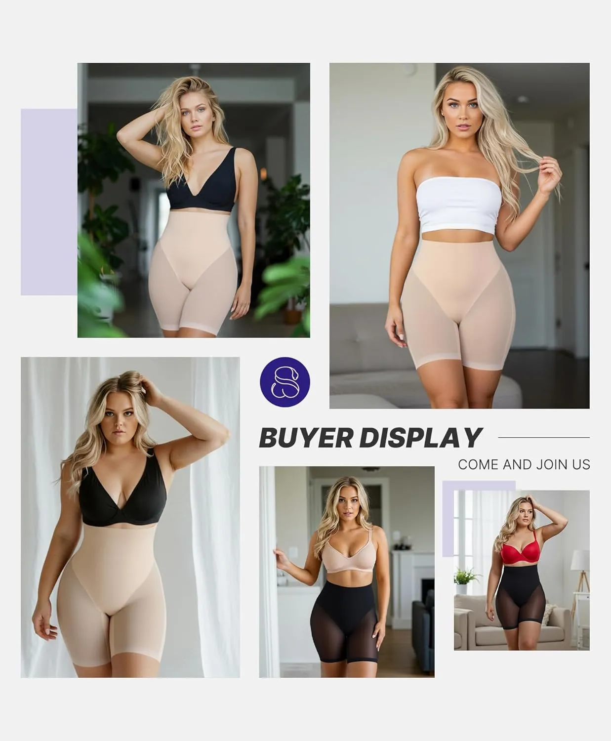 SHAPELLX Shapewear Tummy Control High Waist Shaping Butt Lifting Shorts Cincher Girdle Womens Body Shaper Panties