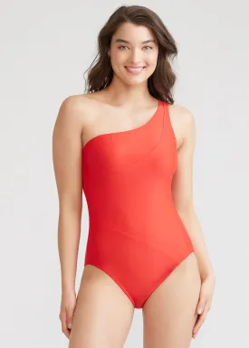 Siren One Shoulder One Piece Swimsuit