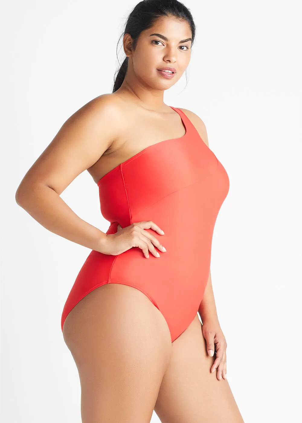 Siren One Shoulder One Piece Swimsuit
