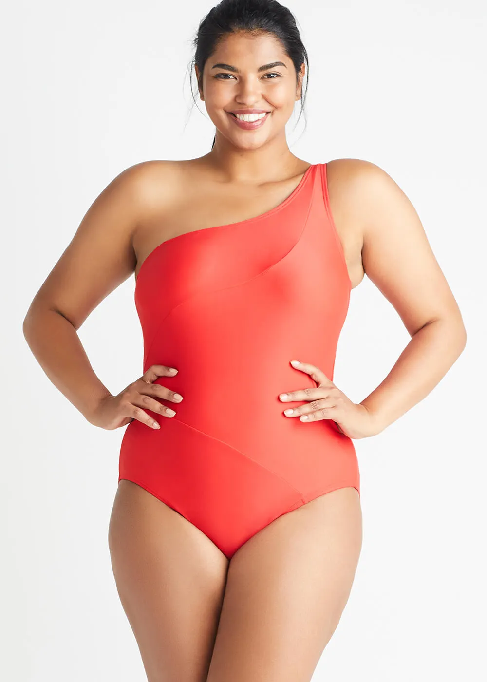 Siren One Shoulder One Piece Swimsuit