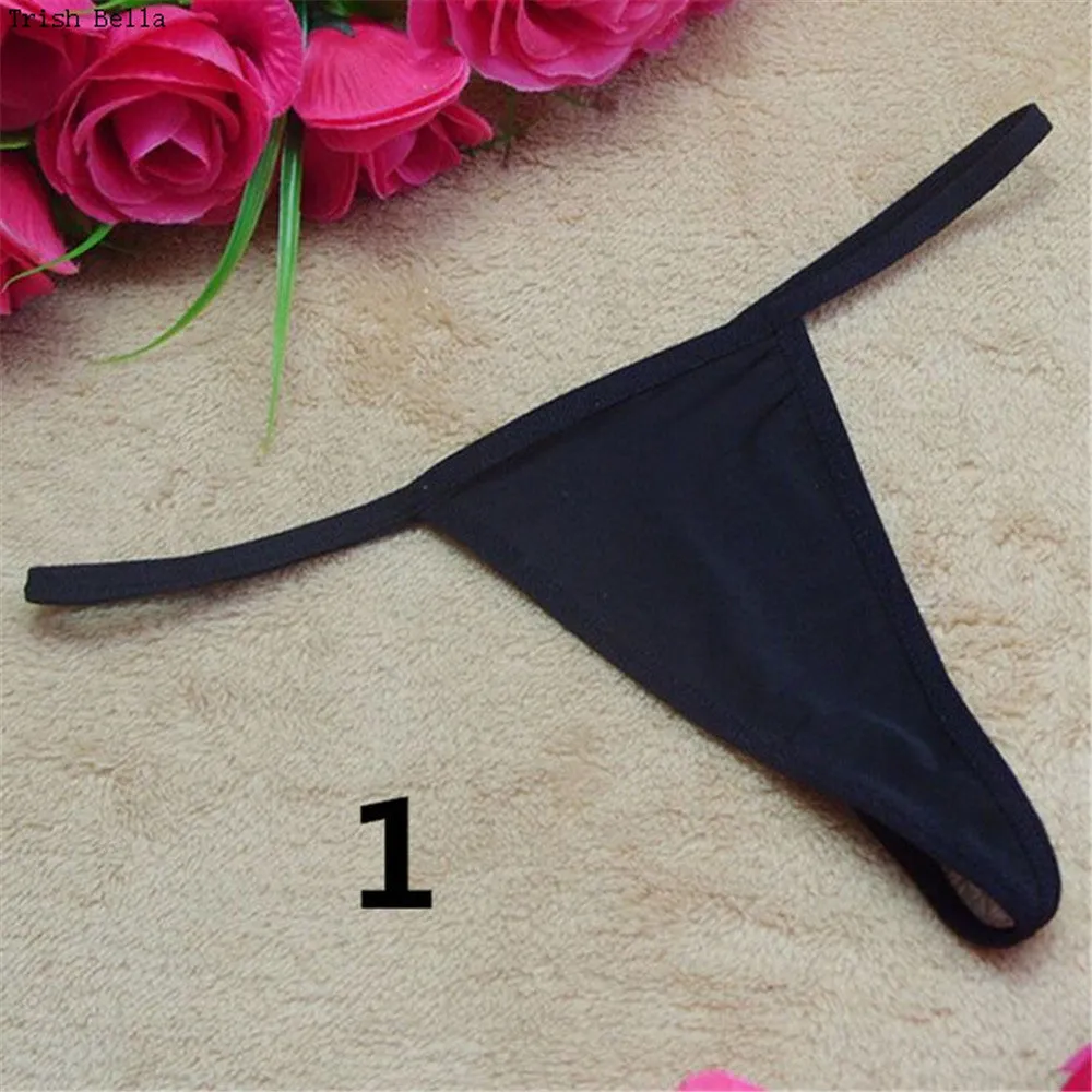 Solid color 20 color printing lingerie underwear women panties string GString thong
