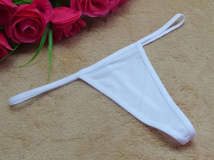 Solid color 20 color printing lingerie underwear women panties string GString thong