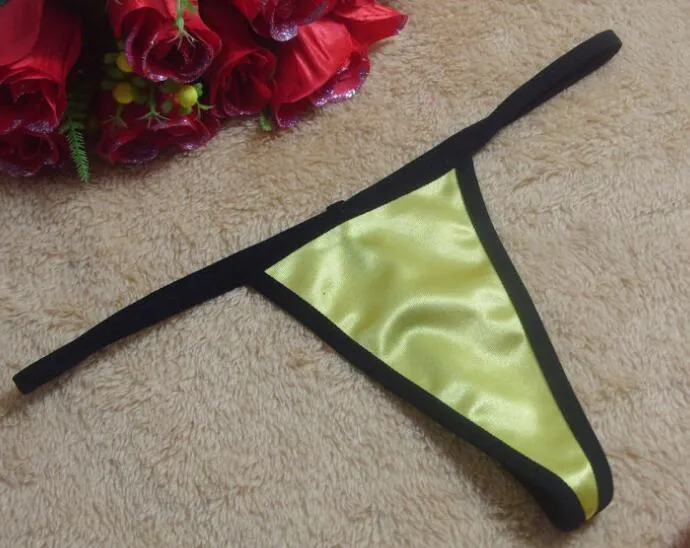 Solid color 20 color printing lingerie underwear women panties string GString thong