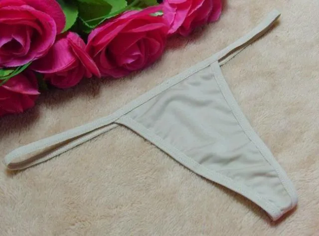 Solid color 20 color printing lingerie underwear women panties string GString thong
