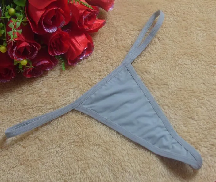 Solid color 20 color printing lingerie underwear women panties string GString thong